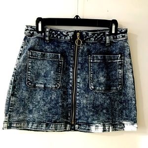 Zip up Jean skirt